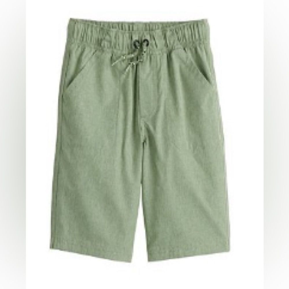 Jumping Beans Little Boy New Olive Green Tech Drawstring Woven Shorts Size 6